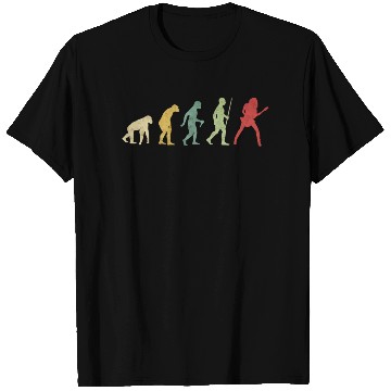 Discover Guitar Rock Girl Evolution T Shirts