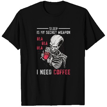 Discover Skeleton Drinking Coffee Medical Student T Shirts