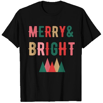Discover Merry and Bright Christmas tree T Shirts