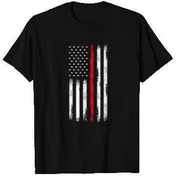 Discover Thin Red Line Firefighter American Flag T Shirts