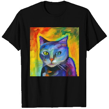 Discover Fantasy portrait of a cat T Shirts