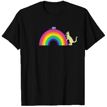 Discover Kidcore Cat And Mouse Rat Rainbow Gift Idea Kids T Shirts