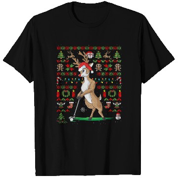 Discover Golf Reindeer Pun Golfer Ugly Christmas Golfing T Shirts