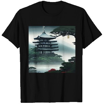Discover Japanese temple on the hill T Shirts