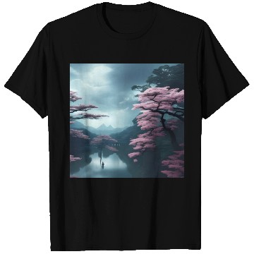 Discover Pink trees by the water T Shirts