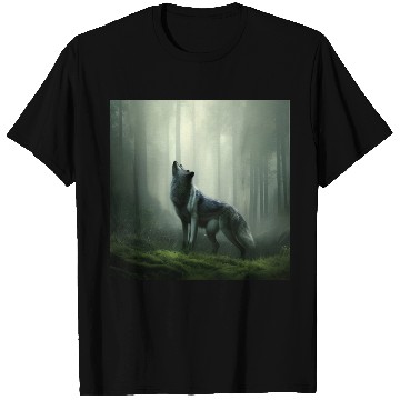 Discover Howling wolf at midnight T Shirts