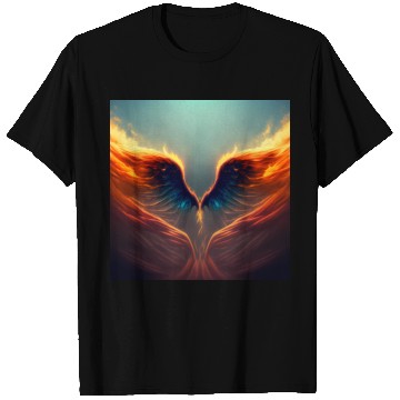 Discover Mashup Epic Wallpaper Flaming Angel Wings T Shirts