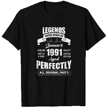 Discover Legends Were Born In January 1991 Birthday T Shirts
