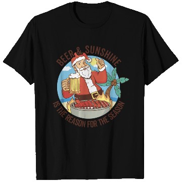 Discover Summer Santa BBQ - Christmas In July T Shirts