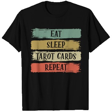 Discover Eat Sleep Retro Vintage Tarot Cards Cartomancy T Shirts