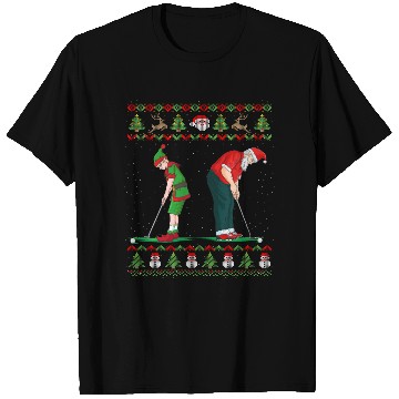 Discover Golf Elf Golfer Ugly Christmas Santa Claus Golfing T Shirts
