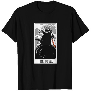Discover The Devil Tarot Card Funny Cat Tarot Card A Tarot T Shirts