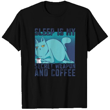 Discover Cat Drinking Coffee Tired I Need Coffee T Shirts