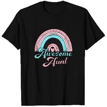 Discover Awesome Aunt retro rainbow vintage T Shirts