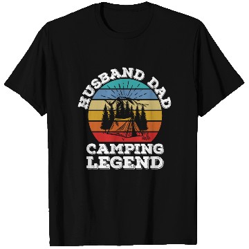Discover Husband Dad Camping Legend T Shirts