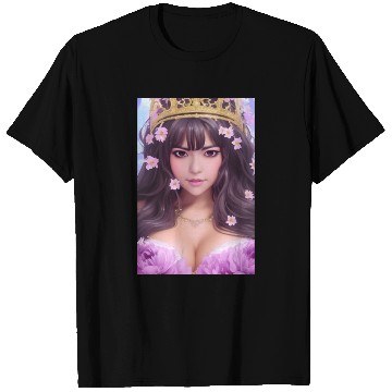 Discover Crown and Pink flowers T Shirts
