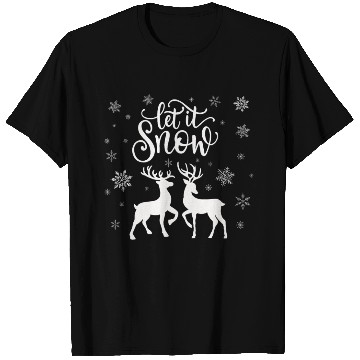 Discover Let it snow with deer T Shirts