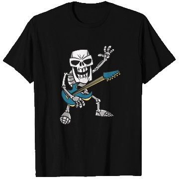 Discover Rock & Roll Skeleton Guitar Music Lover Rockstar T Shirts