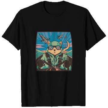 Discover Fighter jet pilot-cat Fighter jet pilot-cat inspir T Shirts