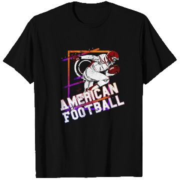 Discover American Football Player Vintage Retro USA Sport T Shirts
