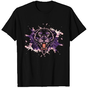 Discover Panther Panter Purple Black Splash Predator Animal T Shirts