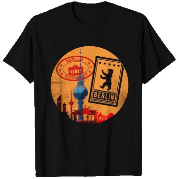 Discover Berlin Germany German City Skyline Vintage Retro T Shirts