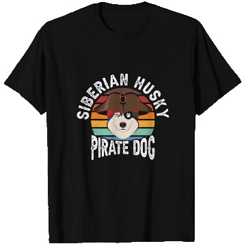 Discover Siberian Husky Pirate Dog T Shirts