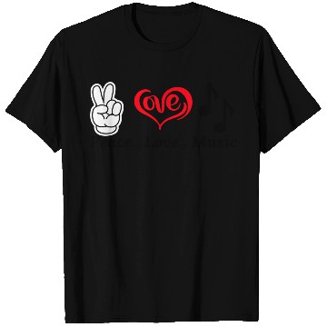 Discover Peace ,Love , Music T Shirts