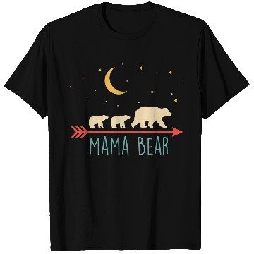 Discover Retro Mama Bear With 2 Cubs T Shirts