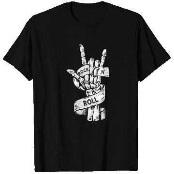 Discover Rock & Roll Skeleton Guitar Music Lover Rockstar T Shirts