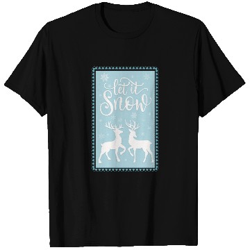 Discover Let it snow with lovely deer couple T Shirts