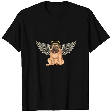 Discover Angel pug dog T Shirts