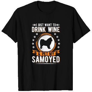 Discover Samoyed And Wine Sled Dog T Shirts