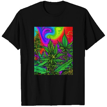 Discover Psychedelic cannabis land T Shirts