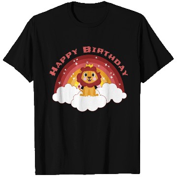 Discover Happy Birthday Rainbow Lion Clouds Star Gift Idea T Shirts