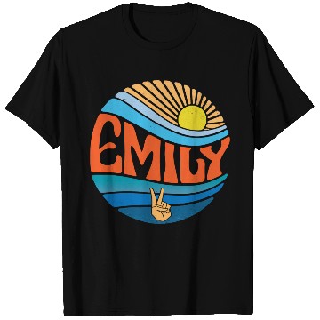 Discover Emily T Shirts Vintage Sunset Emily Groovy Tie Dye