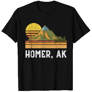 Discover Mountain Sunset Vacation Homer Alaska T Shirts