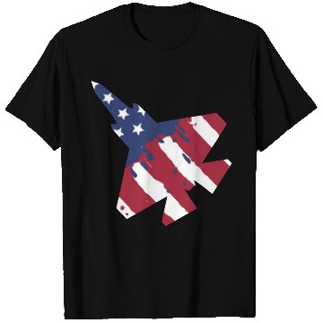 Discover F-35 Lightning Military American Painted Flag Jet T Shirts