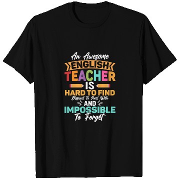 Discover An Awesome English Teacher Grammar School T Shirts