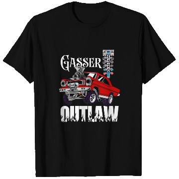 Discover Gasser Outlaw Class Vintage Drag Racing Race Car T Shirts