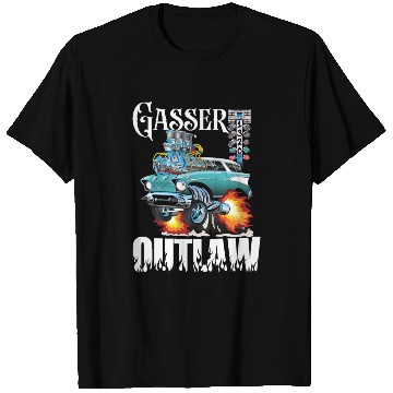 Discover Gasser Outlaw Class Vintage Drag Racing Race Car T Shirts