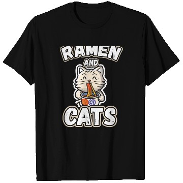 Discover Ramen and cats T Shirts