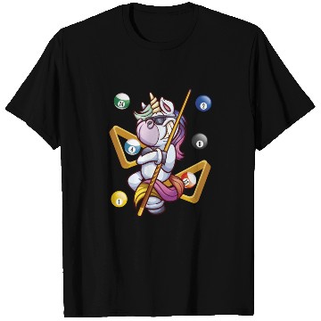 Discover Unicorn Billiard Cue Ball Sports T Shirts