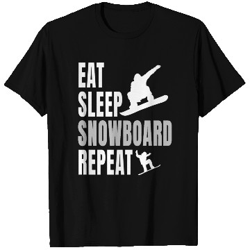 Discover Eat Sleep Snowboard Repeat Snowboarding Snowboard T Shirts