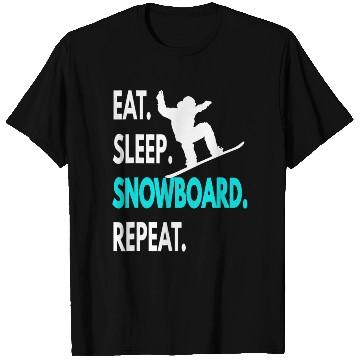 Discover Snowboarding Eat Sleep Snowboard Repeat T Shirts