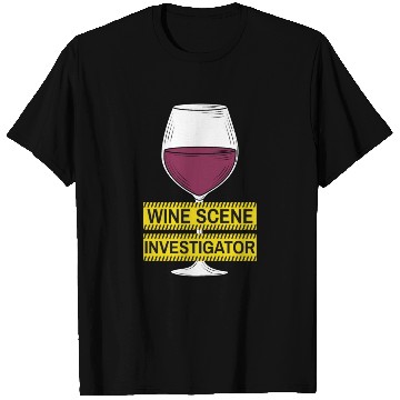 Discover Wine Scene Investigator True Crime Lover T Shirts