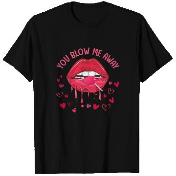 Discover You Blow Me Away Lip Heart Lollipop Valentines Day T Shirts