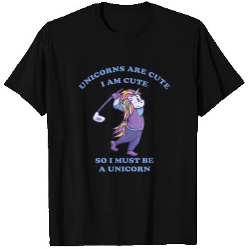 Discover Golfing unicorns are cute I am cute T Shirts