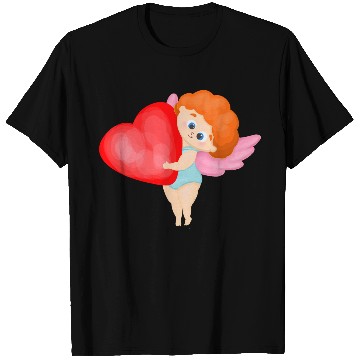 Discover Lovely cupids. Cupid with a red heart T Shirts