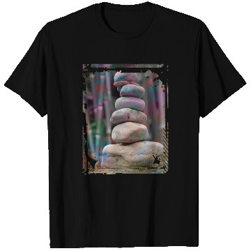 Discover Japan Zen Buddhism Balancing Stones Rocks Bamboo T Shirts